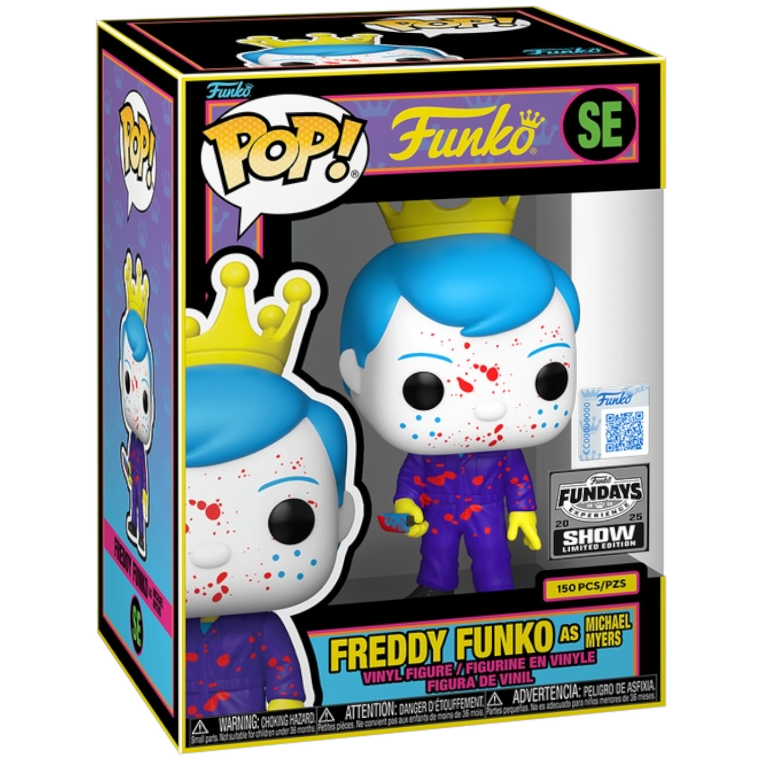 Funko Fundays Experience 2025: Pop! Originals HORROR Halloween Freddy Funko as Michael Myers (Blacklight) LE150 Main image