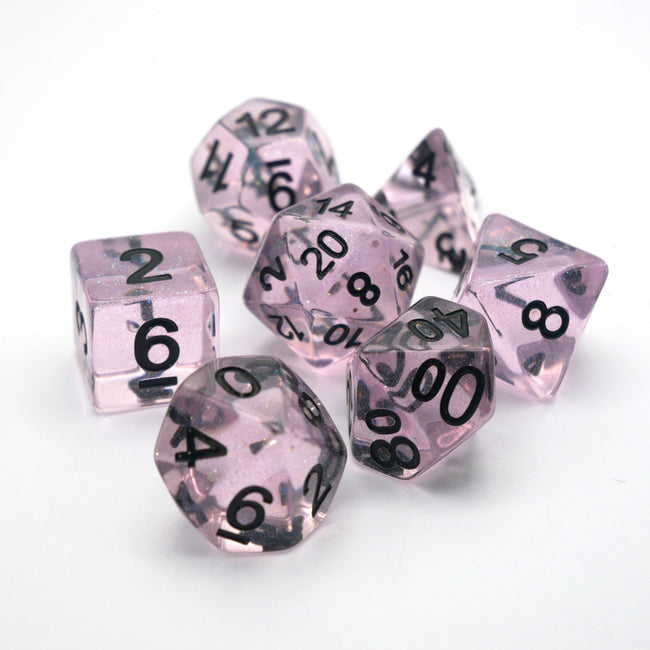 Frozen Blossom - 7 Piece DnD Dice Set | Acrylic RPG Gaming Dice - Collectors World Toys Hover Image