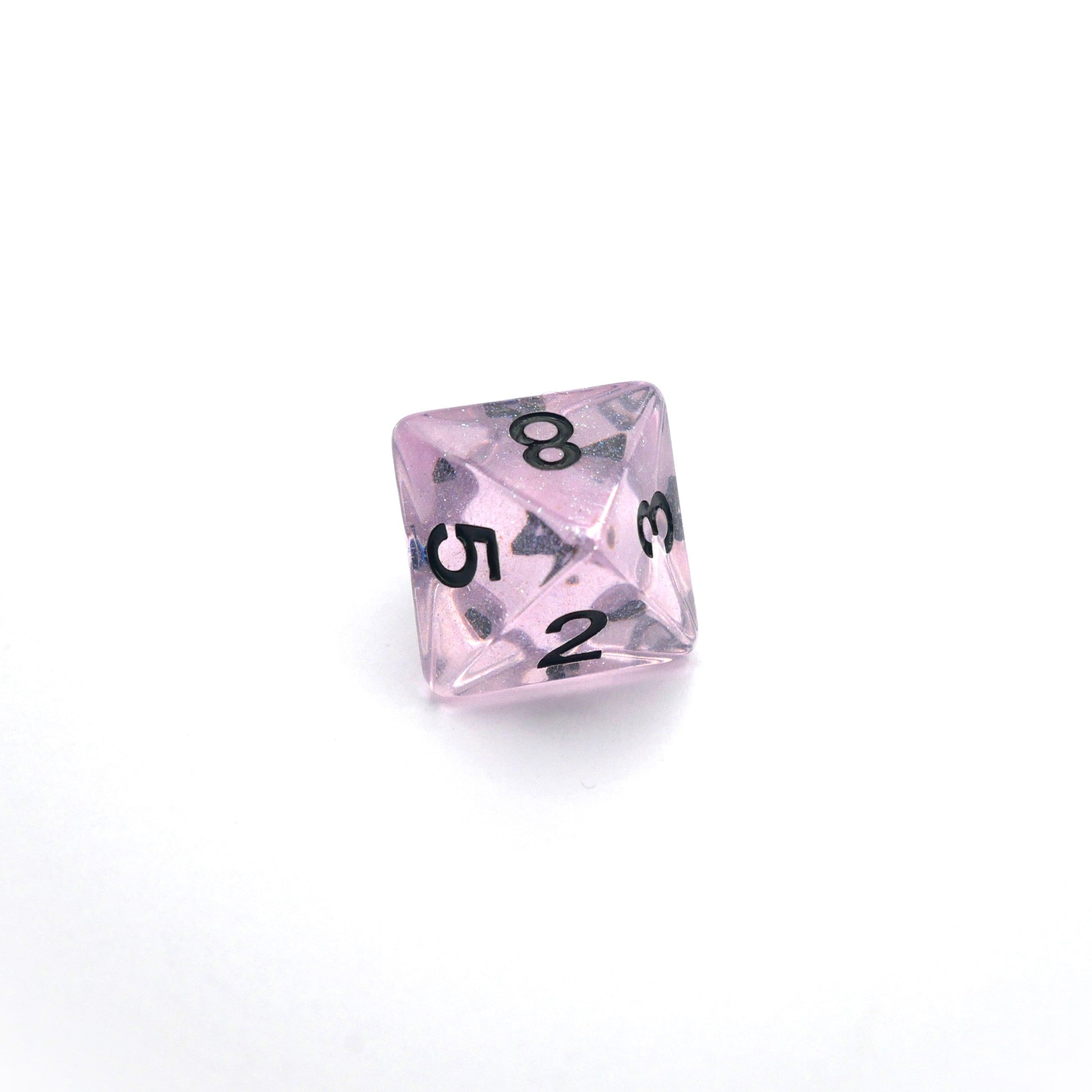 Frozen Blossom - 7 Piece DnD Dice Set | Acrylic RPG Gaming Dice
