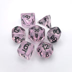 Frozen Blossom - 7 Piece DnD Dice Set | Acrylic RPG Gaming Dice - Collectors World Toys
