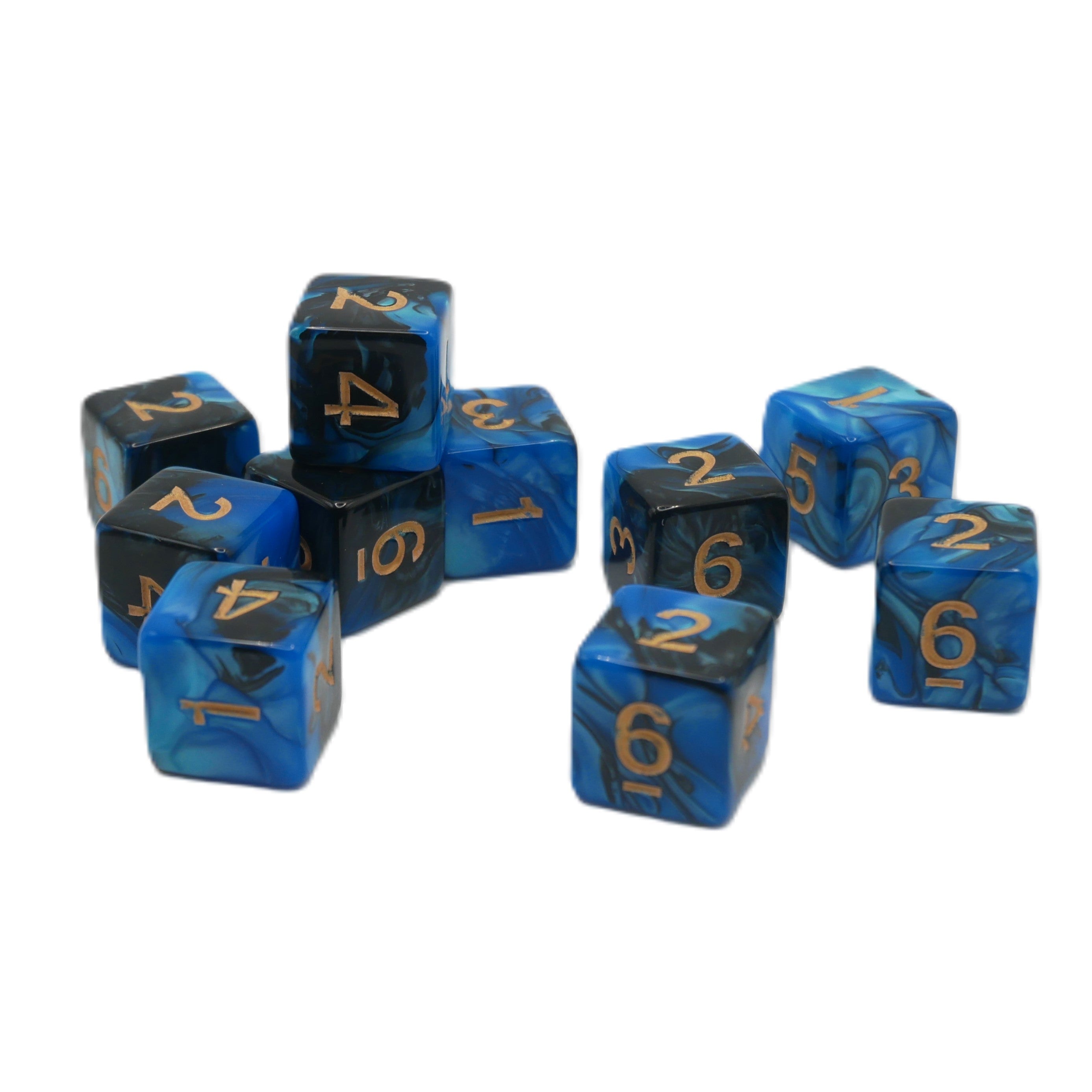 Frozen Corruption 10d6 - DnD Dice Set | Acrylic RPG Gaming Dice - Collectors World Toys