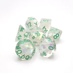 Frosted Meadow - 7 Piece DnD Dice Set | Acrylic RPG Gaming Dice - Collectors World Toys