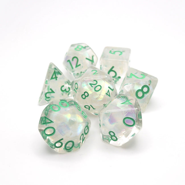 Frosted Meadow - 7 Piece DnD Dice Set | Acrylic RPG Gaming Dice - Collectors World Toys Hover Image