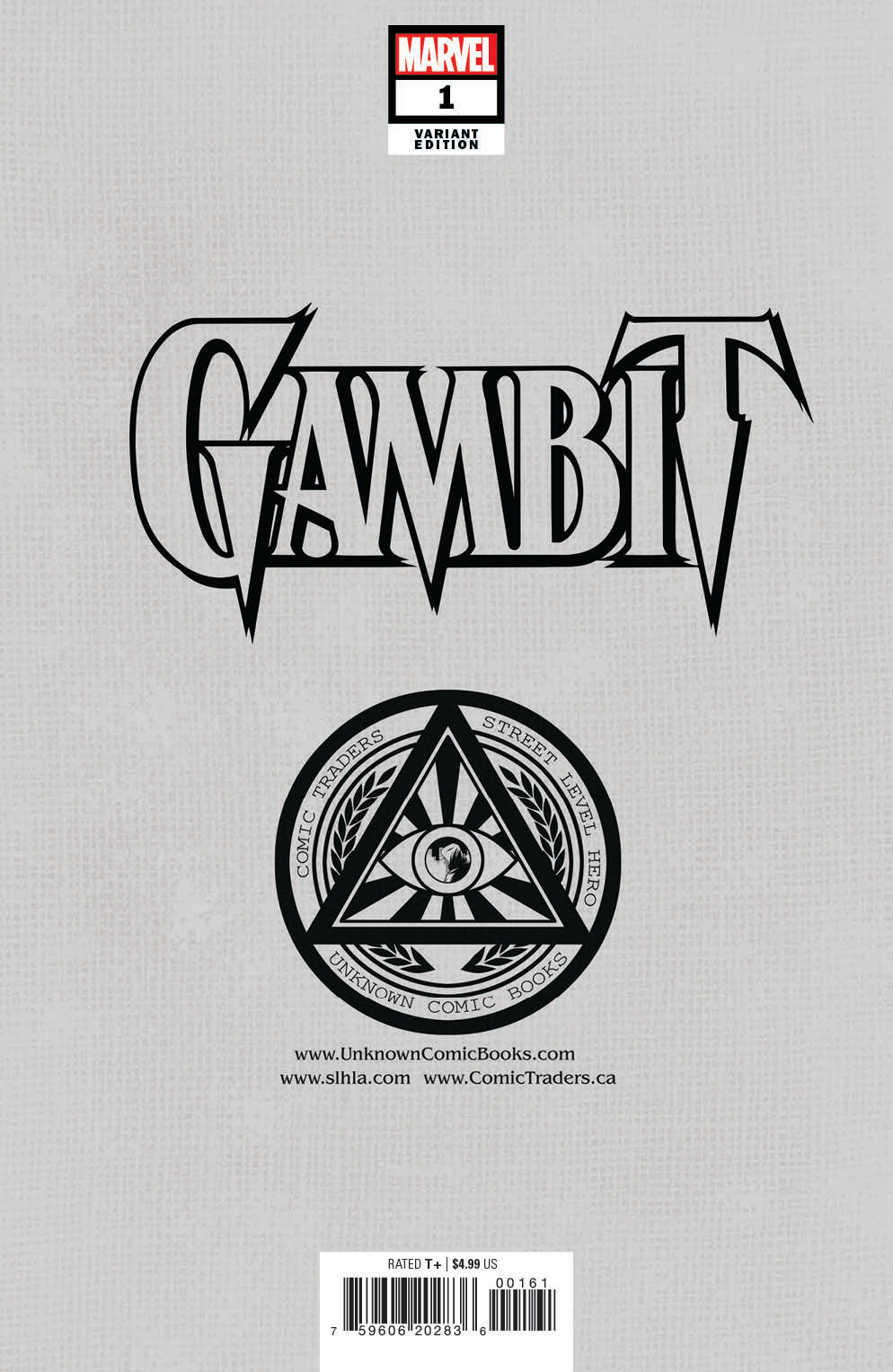 Gambit 1 Unknown Comics Blank Exclusive Var (07/06/2022) (07/27/2022) - Collectors World Toys