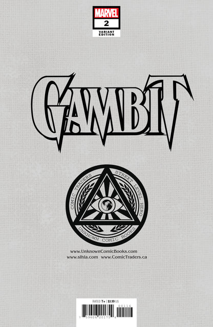 Gambit #2 Unknown Comics Miguel Mercado Exclusive Virgin Vogue Var (08/31/2022) - Collectors World Toys