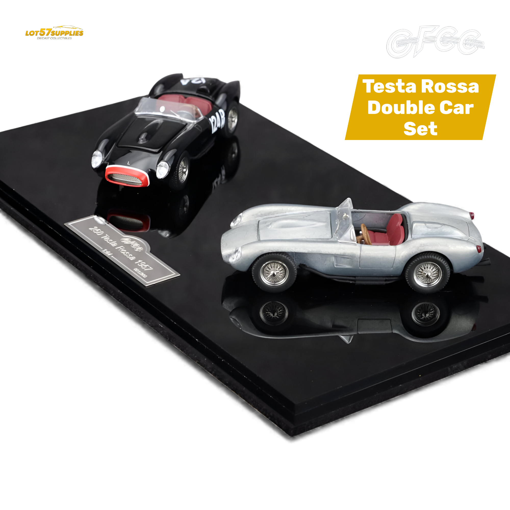 (Pre-Order) GFCC 250 Testa Rossa - Black Beauty Double Car Set 1:64 Main image