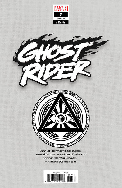 GHOST RIDER #7 UNKNOWN COMICS ALAN QUAH EXCLUSIVE VIRGIN VAR (10/12/2022) - Collectors World Toys