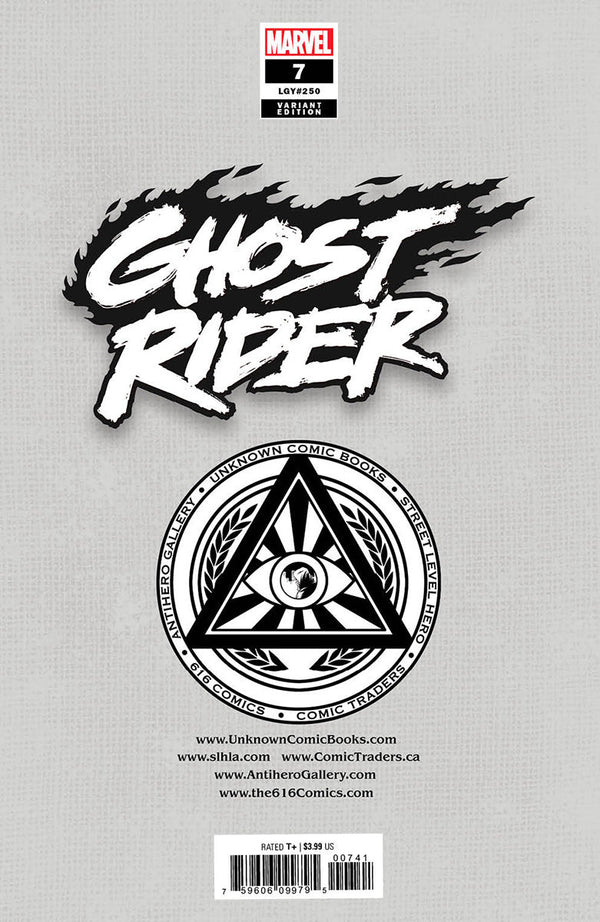 GHOST RIDER #7 UNKNOWN COMICS ALAN QUAH EXCLUSIVE VIRGIN VAR (10/12/2022) - Collectors World Toys