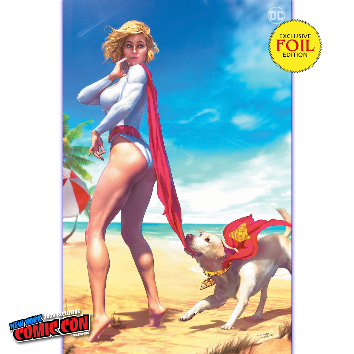 [FOIL] GNORTS ILLUSTRATED SWIMSUIT EDITION #1 TIAGO DA SILVA (616) EXCLUSIVE NYCC VIRGIN VAR (10/25/2023) - Collectors World Toys Main image