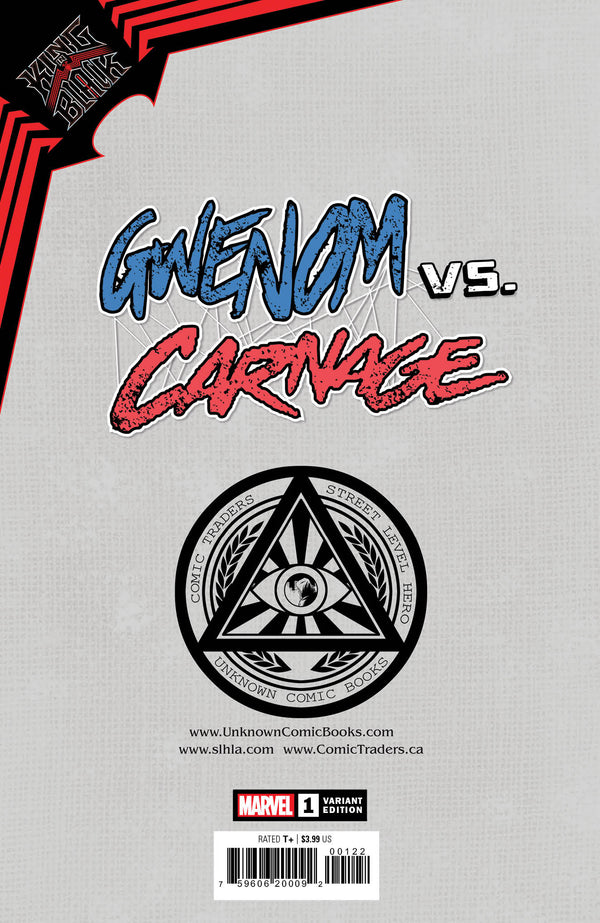 KING IN BLACK GWENOM VS CARNAGE #1 (OF 3) UNKNOWN COMICS DAVID NAKAYAMA EXCLUSIVE VIRGIN COLOR BLEED VAR (01/13/2021) - Collectors World Toys