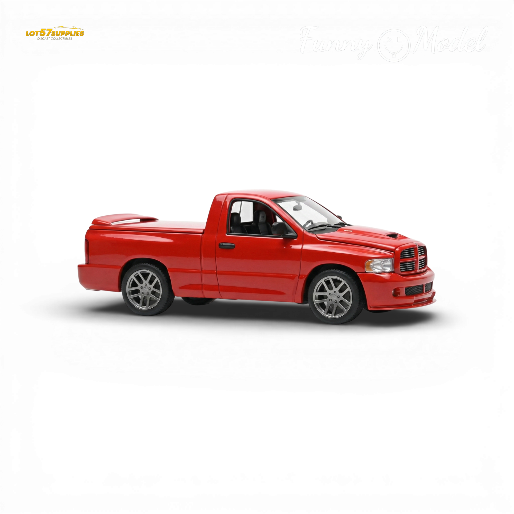 (Pre-Order) Funny Model 2004 Dodge RAM SRT-10 - Flame Red 1:64