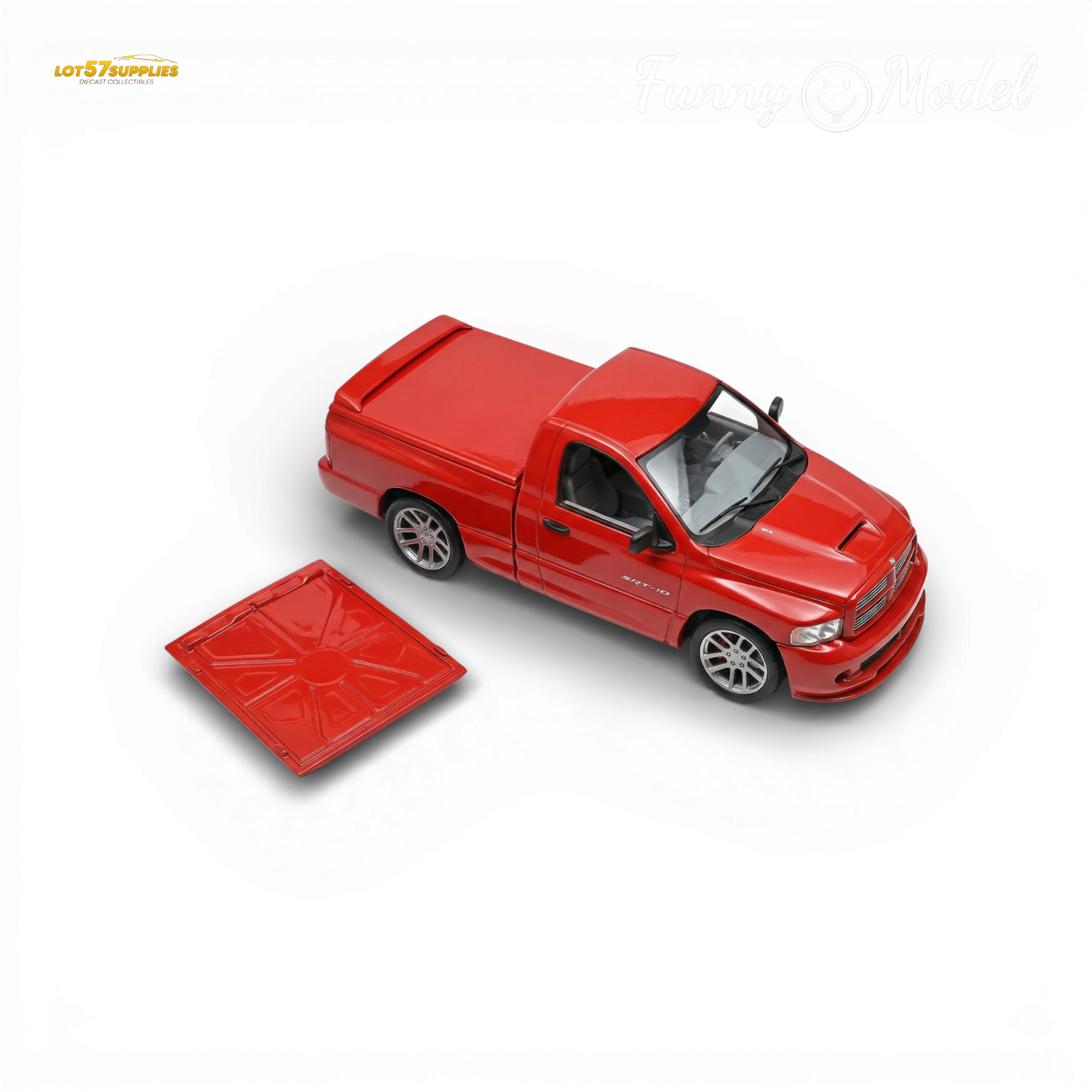(Pre-Order) Funny Model 2004 Dodge RAM SRT-10 - Flame Red 1:64