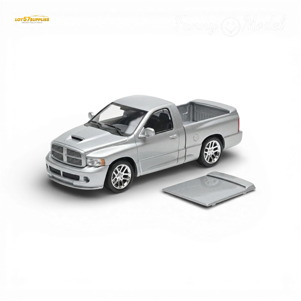 (Pre-Order) Funny Model 2004 Dodge RAM SRT-10 - Bright Silver Metallic 1:64