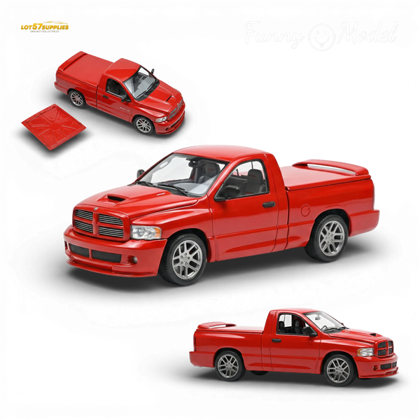 (Pre-Order) Funny Model 2004 Dodge RAM SRT-10 - Flame Red 1:64