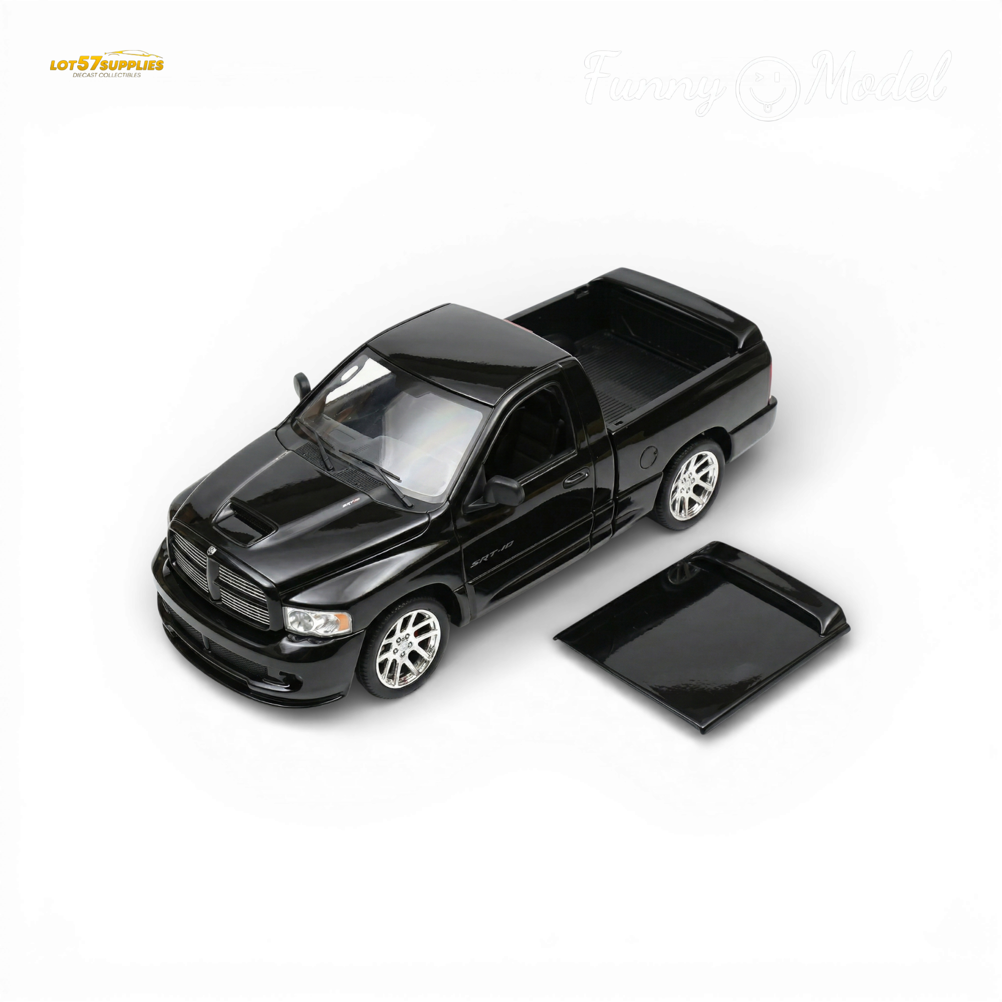 (Pre-Order) Funny Model 2004 Dodge RAM SRT-10 - Black Crystal Pearlcoat 1:64