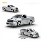 (Pre-Order) Funny Model 2004 Dodge RAM SRT-10 - Bright Silver Metallic 1:64