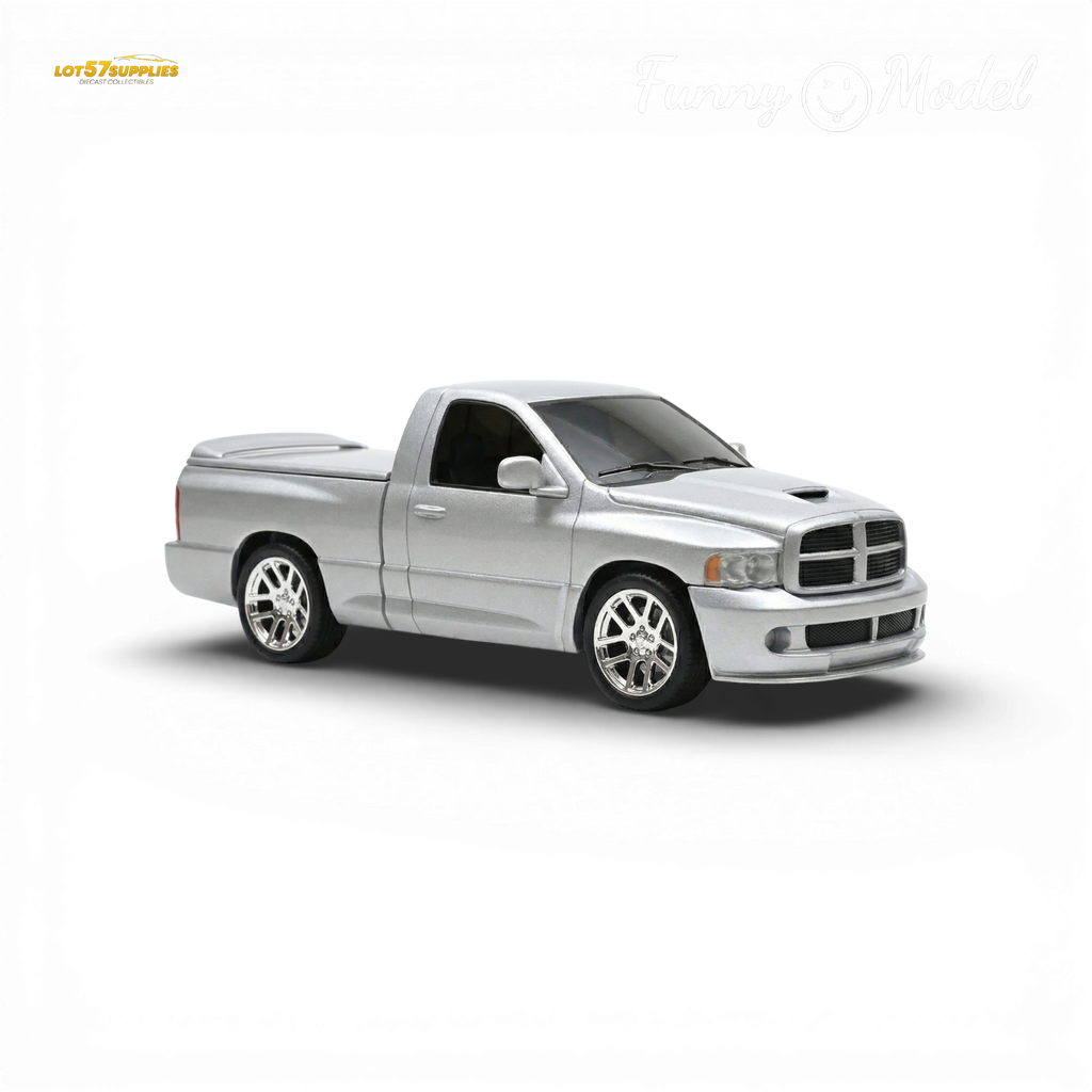 (Pre-Order) Funny Model 2004 Dodge RAM SRT-10 - Bright Silver Metallic 1:64
