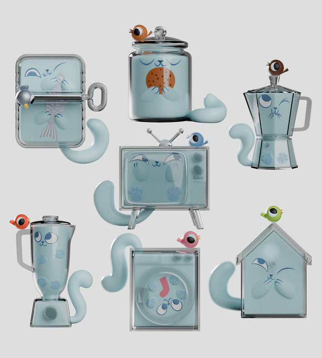 Ghost Cat Blind Box (1 Blind Box) - Collectors World Toys Hover Image