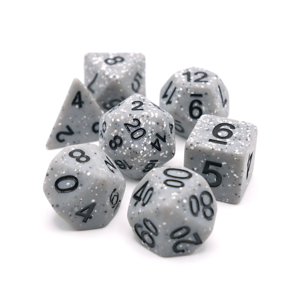 Granite Malphite - 7 Piece DnD Dice Set | Acrylic RPG Gaming Dice - Collectors World Toys
