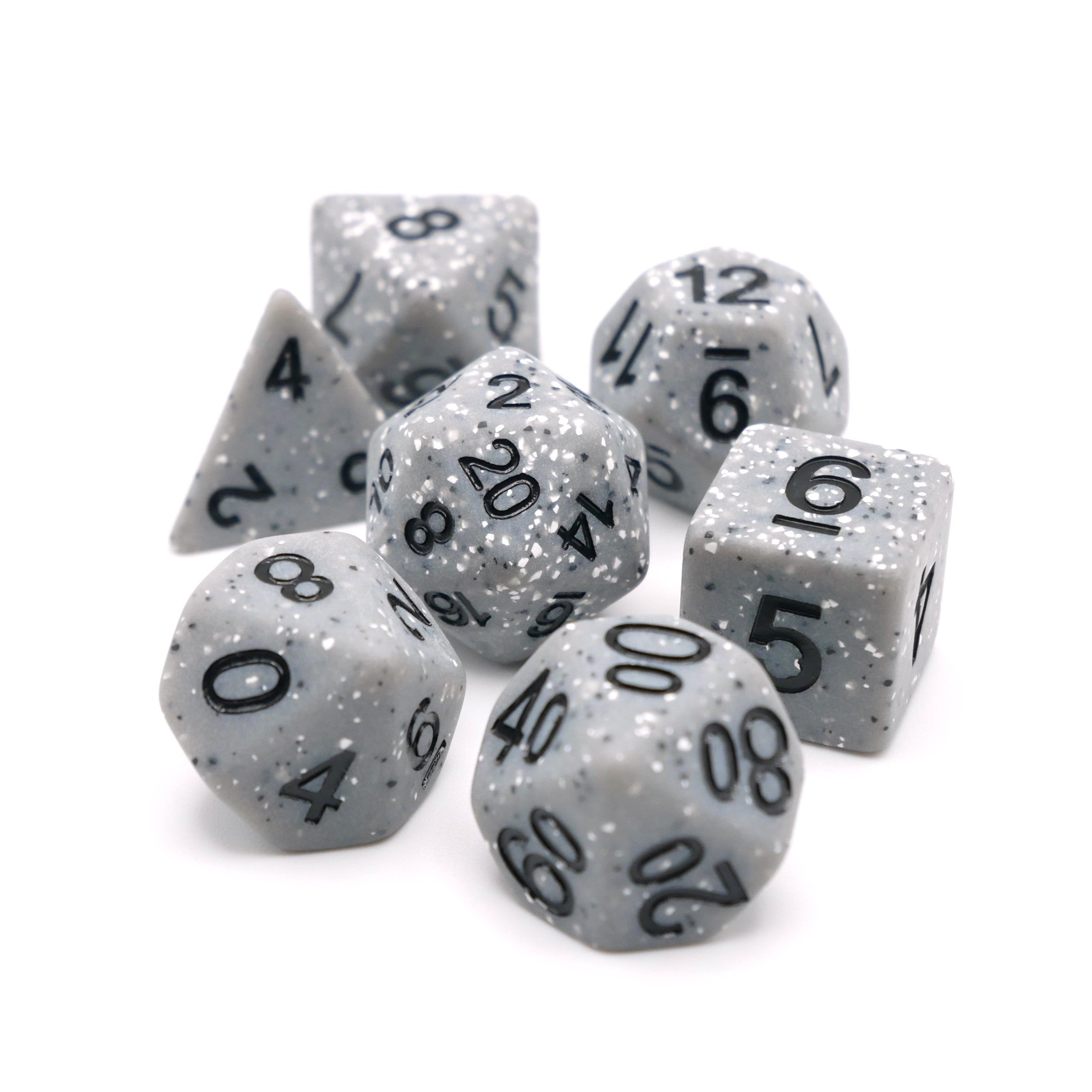 Granite Malphite - 7 Piece DnD Dice Set | Acrylic RPG Gaming Dice - Collectors World Toys