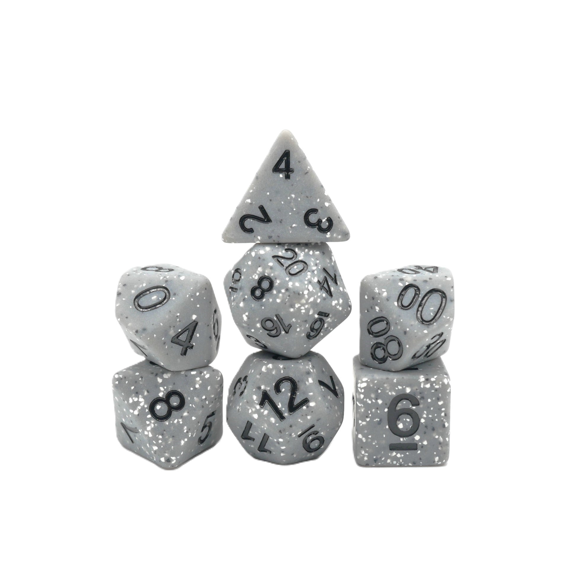 Granite Malphite - 7 Piece DnD Dice Set | Acrylic RPG Gaming Dice - Collectors World Toys