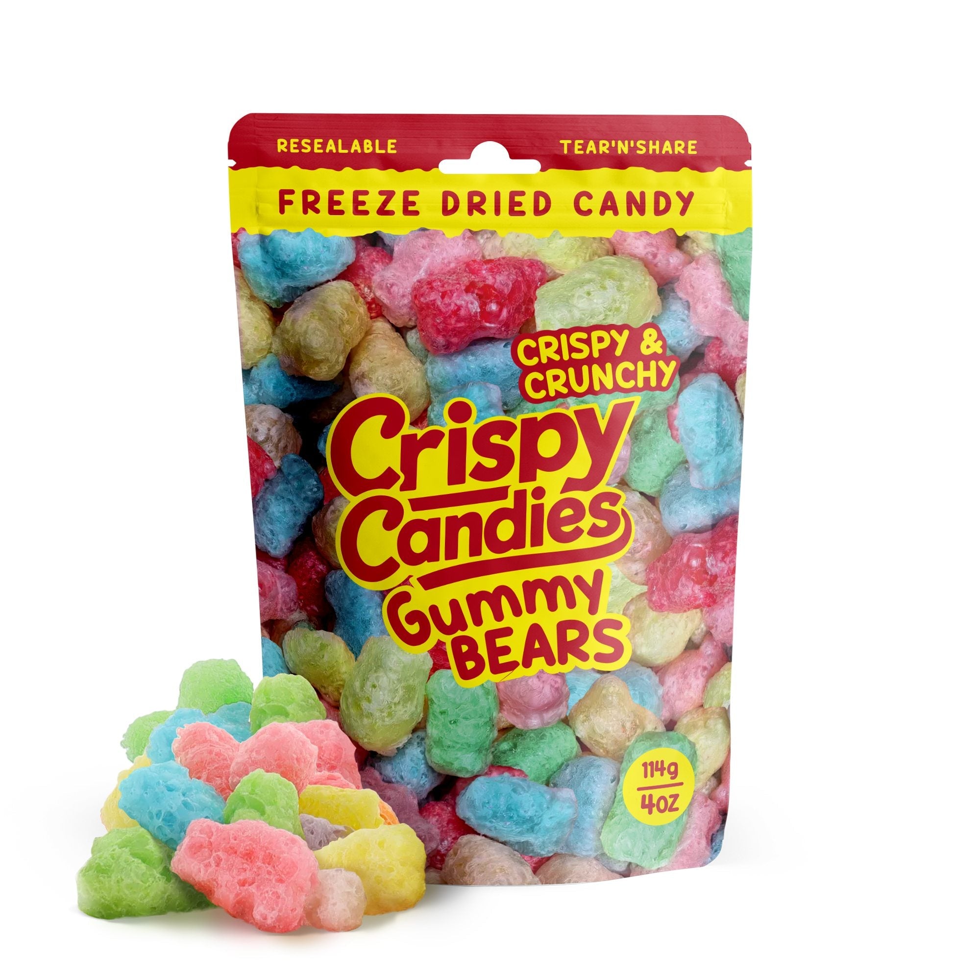 Crispy Candies - Gummy Bears Freeze Dried Candy 114g - Collectors World Toys