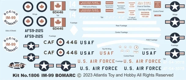 1:56 Boeing IM-99 Bomarc Ground-to-Air Guided Missile with Launch Platform