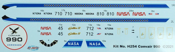 1:135 Convair 990 Coronado Jet Airliner with Swivel Stand Plastic Model Kit