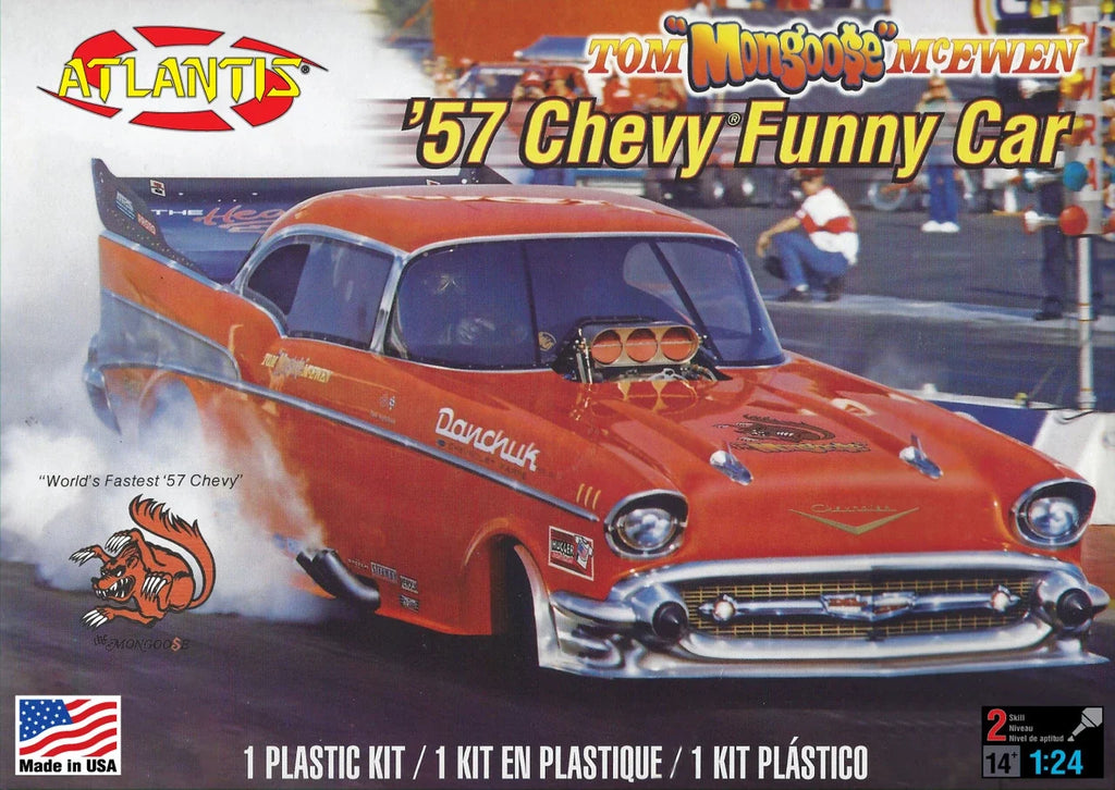 1:24 Tom "Mongoose" McEwen's 1957 Chevrolet Funny Car "World's Fastest '57 Chevy" Plastic Model Kit