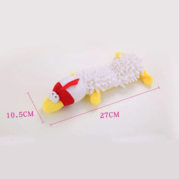 Durable Squeaky Dog Plush Toy – Animal Shape Chew Toy for Small Dogs & Puppies