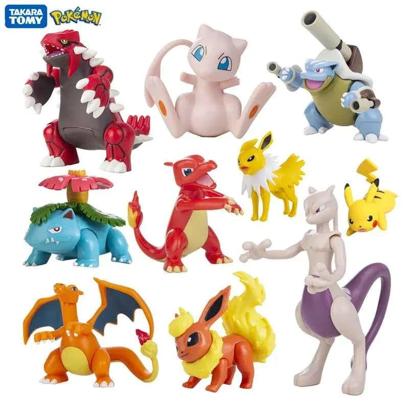 Pokemon 4-13Cm New Cartoons Movie Anime Figure Pikachu Mewtwo Charmander Blastoise Gurado Pet Action Model Toy Gifts Main image