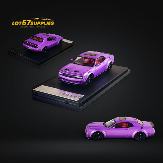 Stance Hunters Dodge SRT Hellcat Racing Purple 1:64 - Collectors World Toys Hover Image