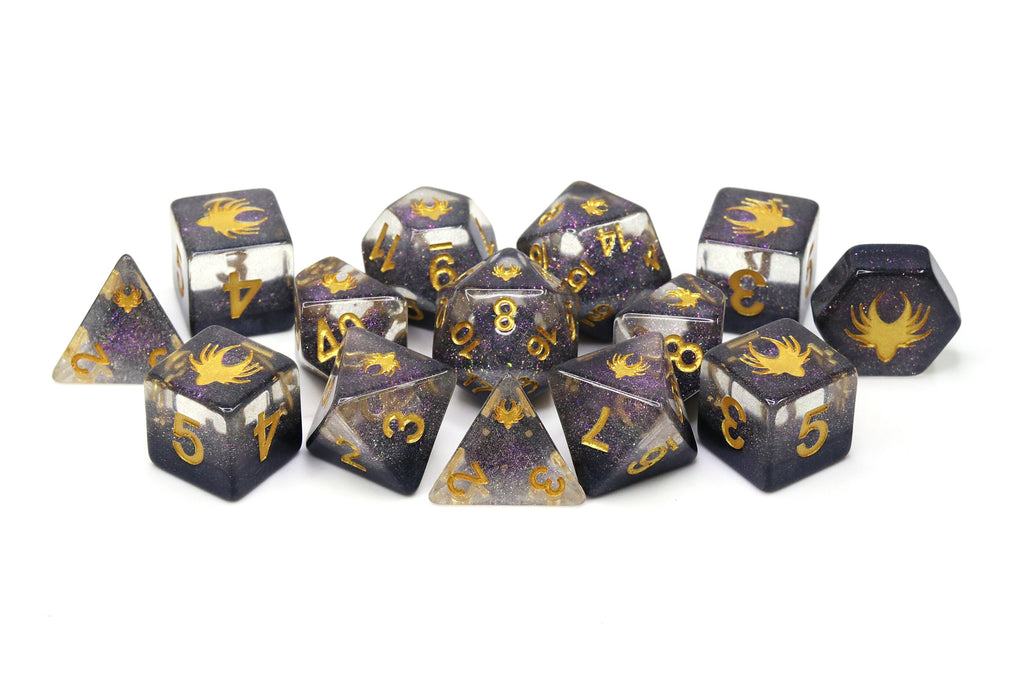 Ascending Shadow - 14 Piece DnD Dice Set | Acrylic RPG Gaming Dice - Collectors World Toys