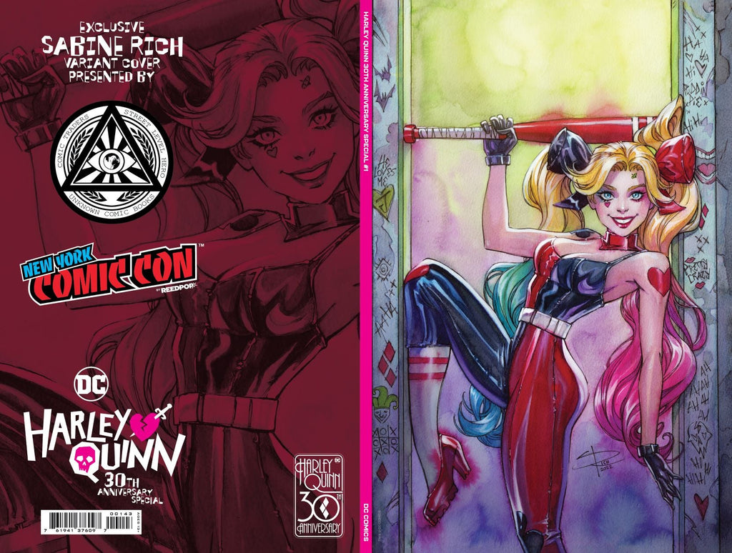 Harley Quinn 30Th Anniversary Special #1 Unknown Comics Sabine Rich Exclusive Nycc 2022 Foil Virgin Var - Collectors World Toys