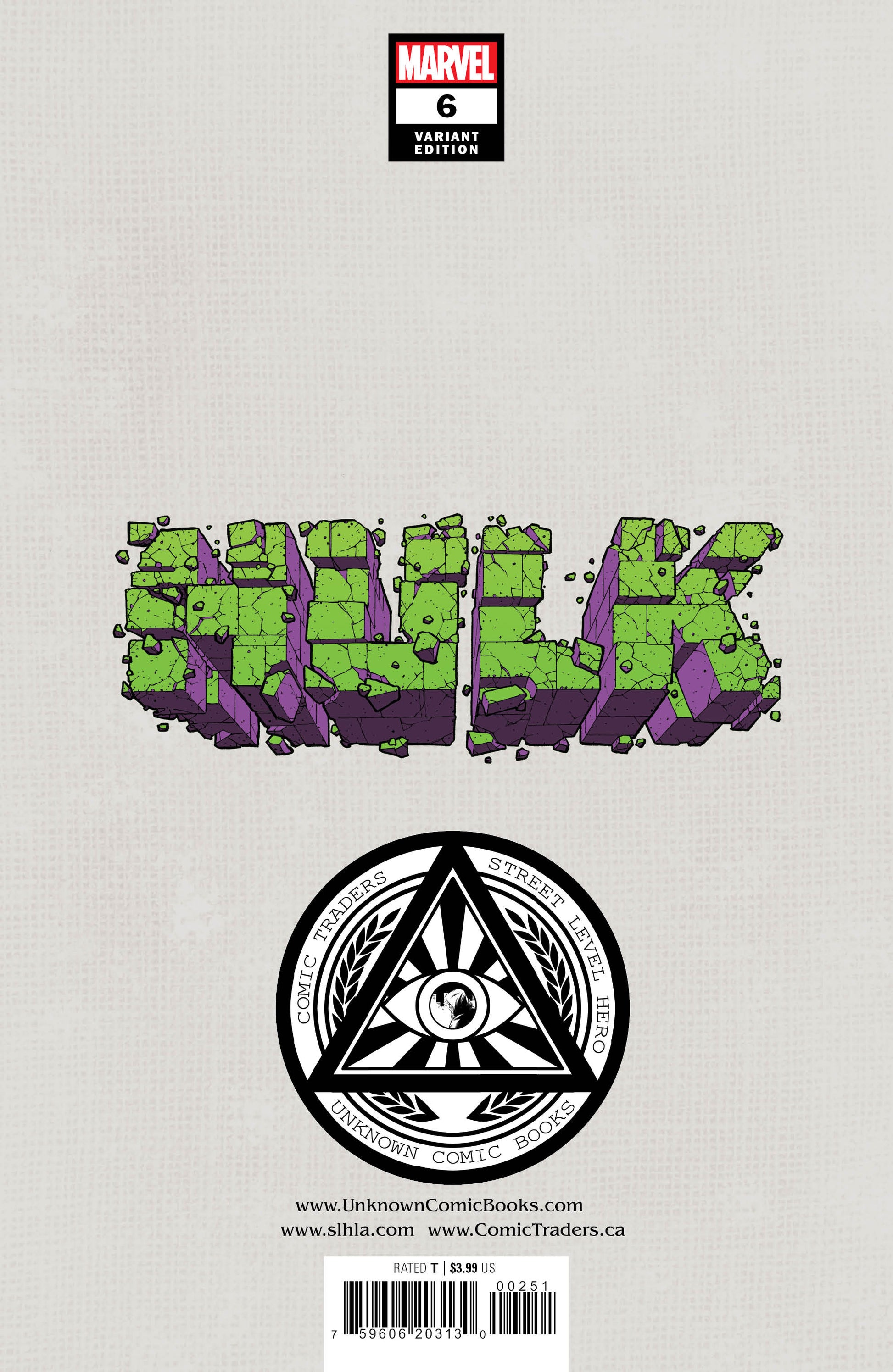 Hulk 6 Unknown Comics Stephen Segovia Exclusive Virgin Var (04/20/2022)