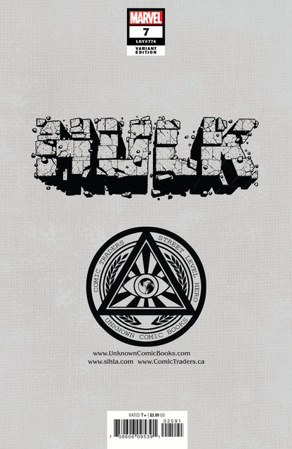 Hulk #7 Unknown Comics Jay Anacleto Exclusive Var (05/25/2022) - Collectors World Toys