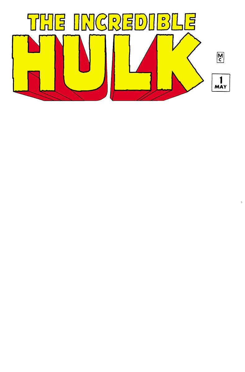 INCREDIBLE HULK #1 FACSIMILE EDITION UNKNOWN COMICS BLANK EXCLUSIVE (10/23/2019)