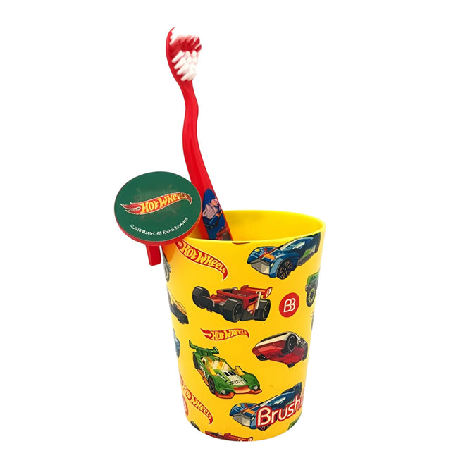 Hot Wheels Manual TOOTHBRUSH GIFT SET (Toothbrush, Cap and Cup) Main Image