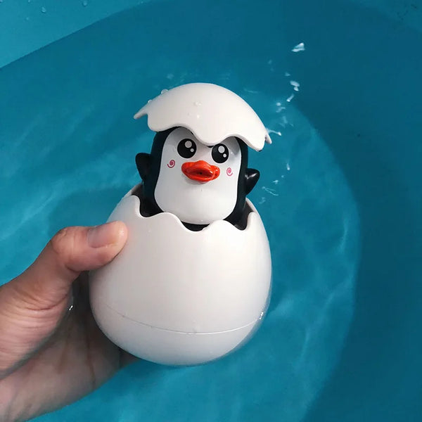 Baby Bath Toys – Cute Duck, Penguin & Egg Water Spray Sprinklers for Kids, Fun Bath & Swimming Shower Toys