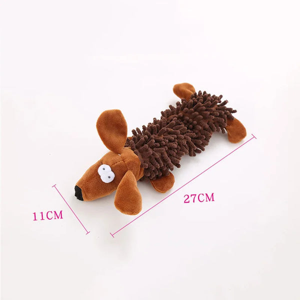 Durable Squeaky Dog Plush Toy – Animal Shape Chew Toy for Small Dogs & Puppies