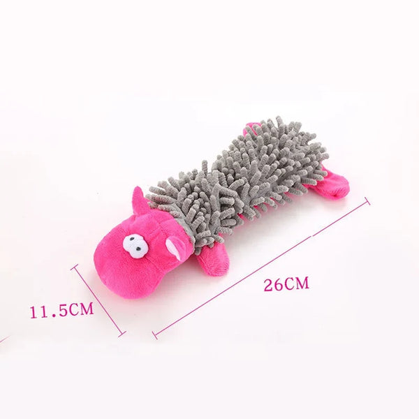 Durable Squeaky Dog Plush Toy – Animal Shape Chew Toy for Small Dogs & Puppies
