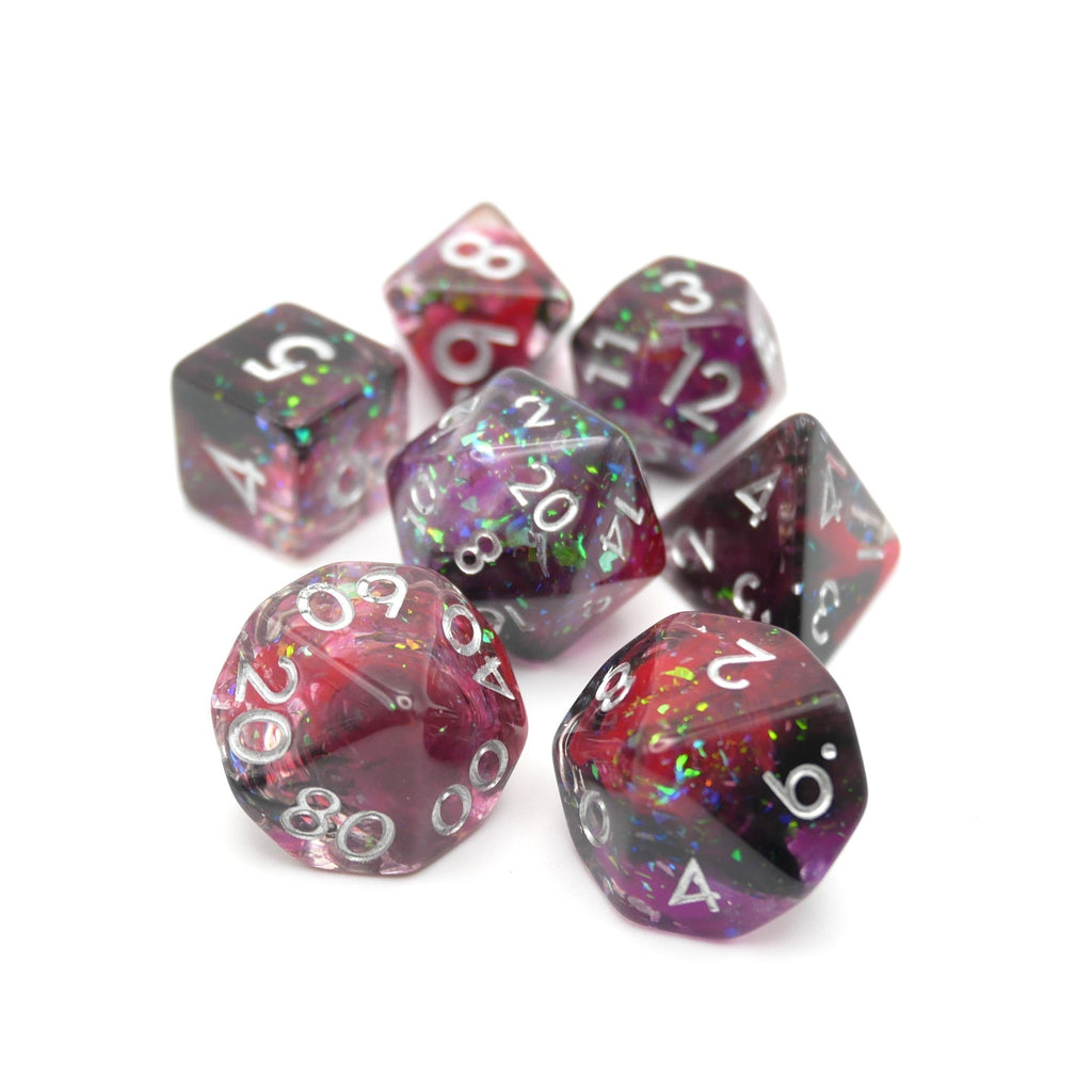 Heart's Content - 7 Piece DnD Dice Set | Acrylic RPG Gaming Dice - Collectors World Toys