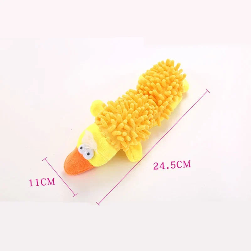 Durable Squeaky Dog Plush Toy – Animal Shape Chew Toy for Small Dogs & Puppies
