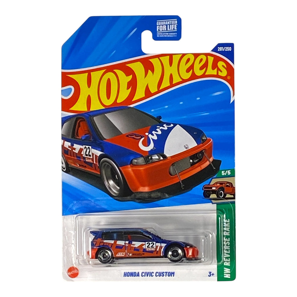 Hot Wheels Honda Civic Custom - HW reverse Rake Series 5/5 - Collectors World Toys