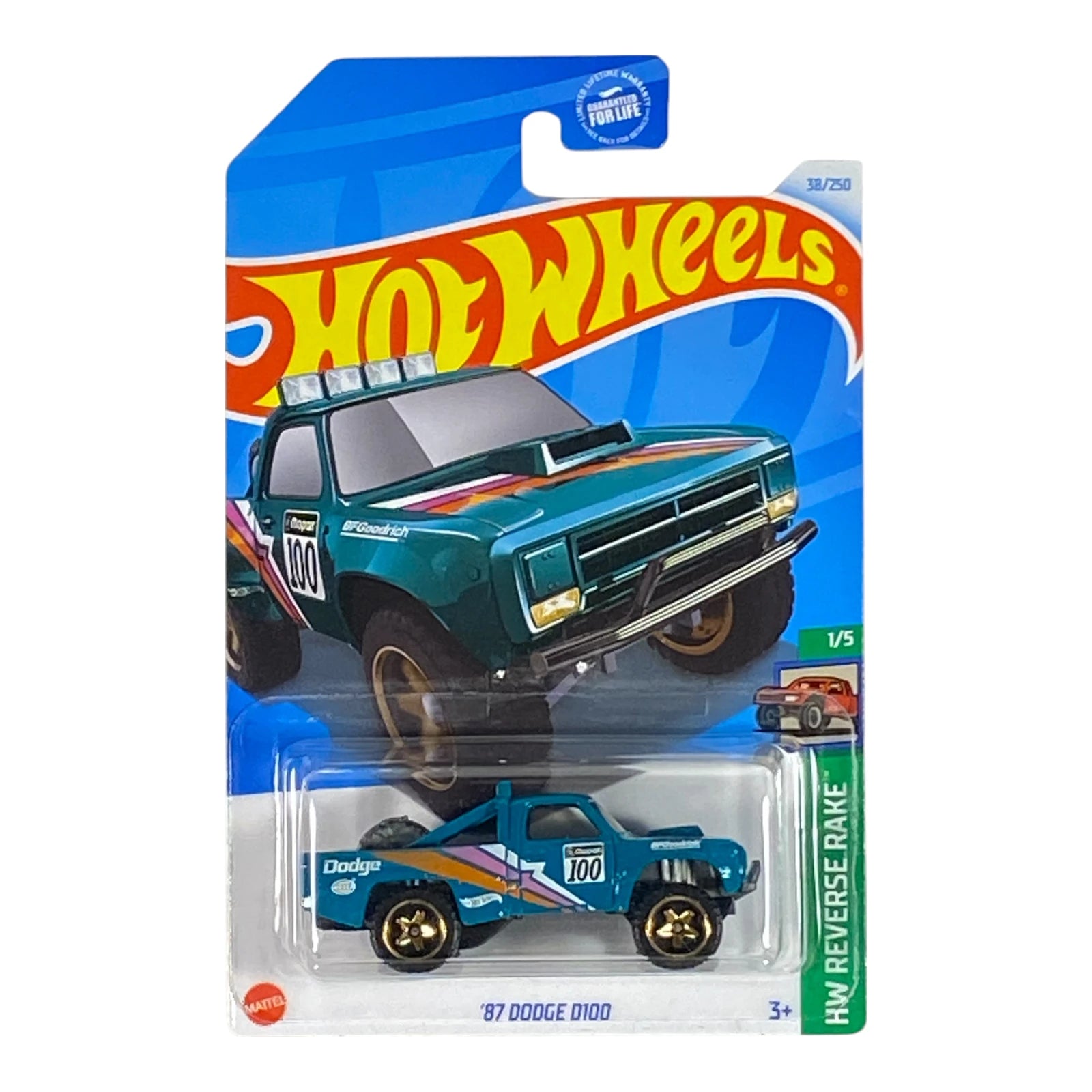 Hot Wheels '87 Dodge D100 - HW Reverse Rake Series 1/5 Main image