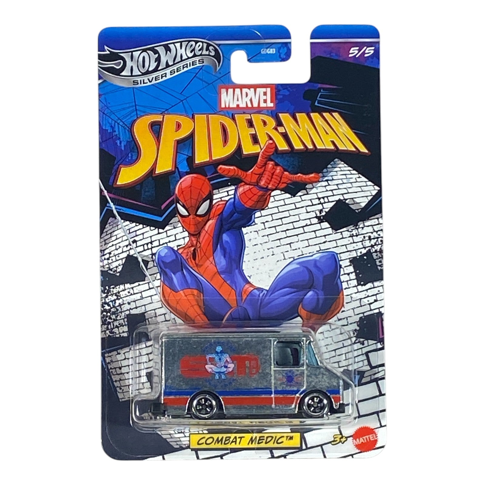 Hot Wheels Silver Series Spider-Man Complete Set of 5 (2026) - Limited Edition Collectible Diecast Cars