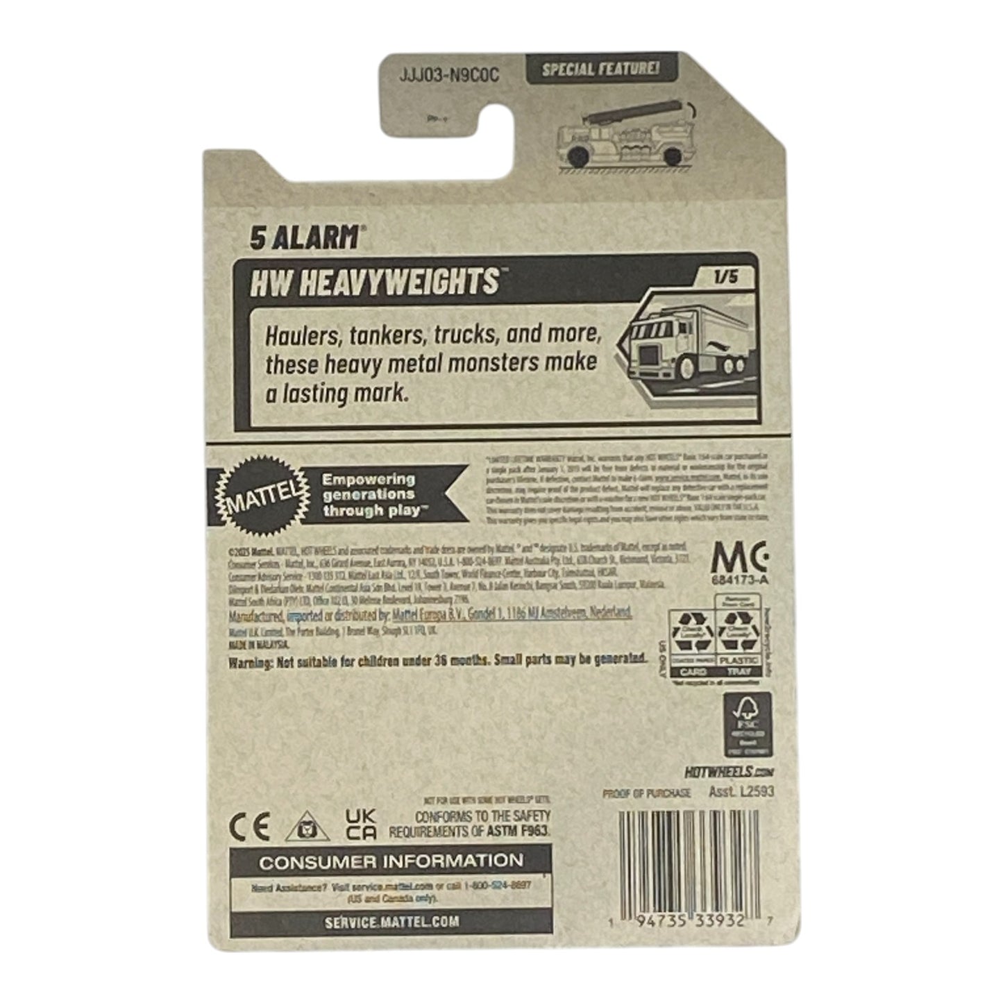 Hot Wheels5 Alarm - HW Heavy Weights Series 1/5