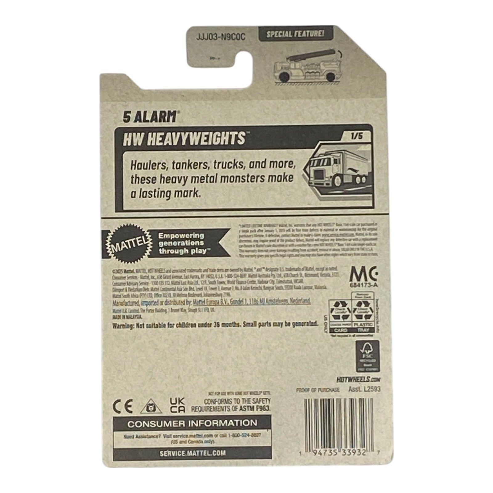 Hot Wheels5 Alarm - HW Heavy Weights Series 1/5