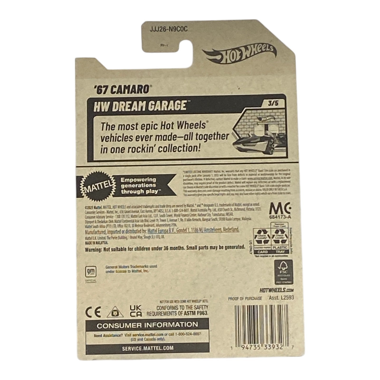 Hot Wheels '67 Camaro - HW Dream Garage Series 3/5