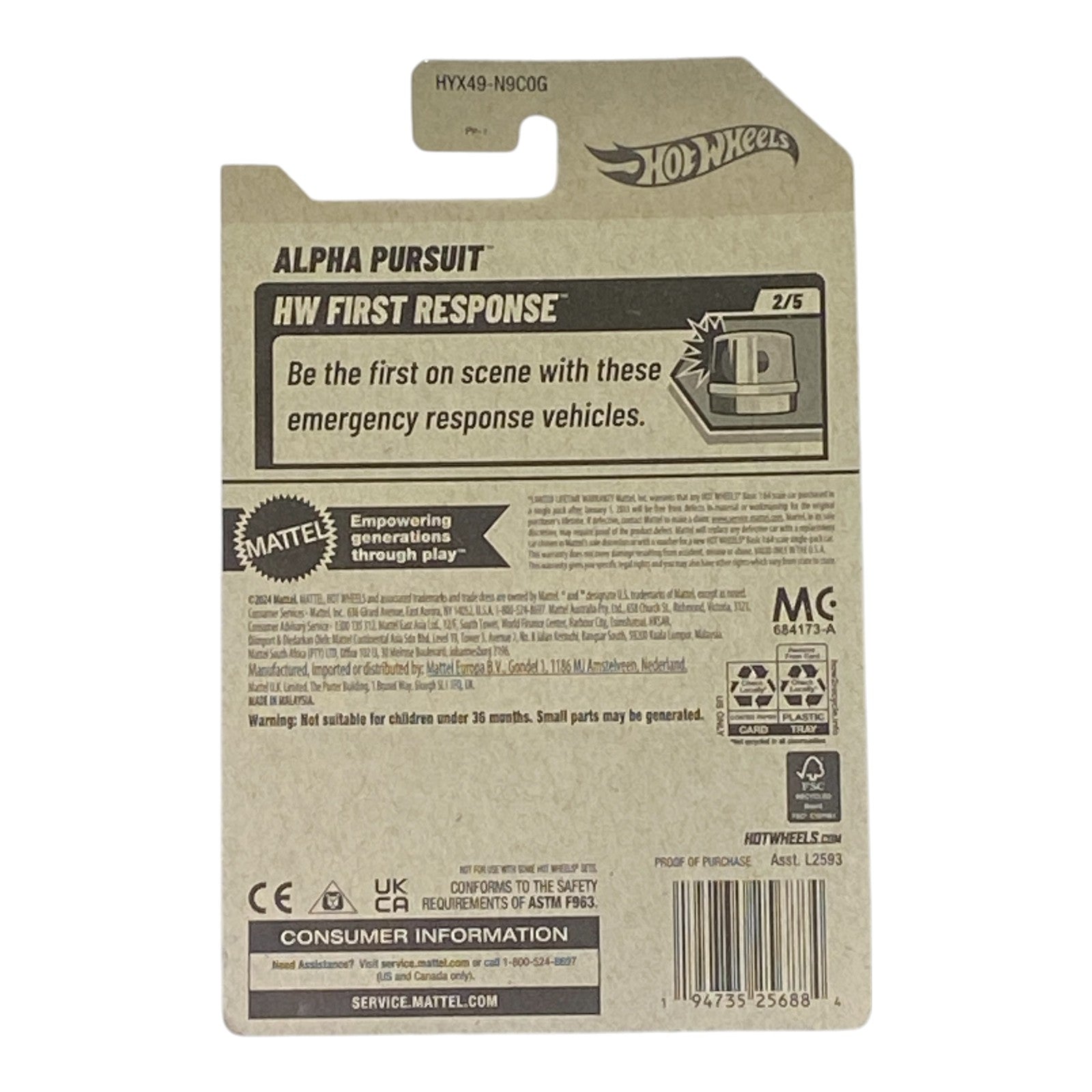 Hot Wheels Alpha Pursuit - HW First Response Series 2/5